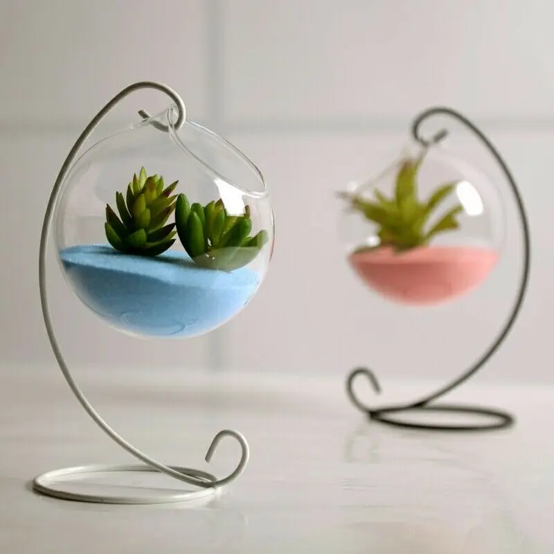 Creative Hanging Decoration Home Garden Hanging Glass Ball Vase Flower Plant Pot Terrarium Container Party Wedding Decor