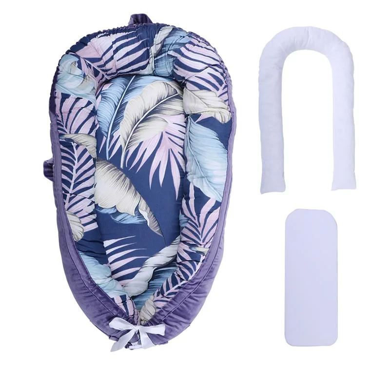 Портативная овальная детская кроватка съемная для новорожденных из хлопка сна |