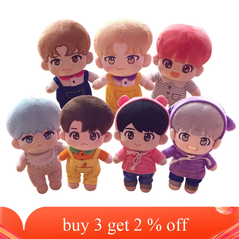 

23 см Kawaii Korea Мультяшные плюшевые куклы Toys плюшевая Мягкая кукла Superstar Милая с одеждой игрушка Подарки коллекция Рождественский подарок