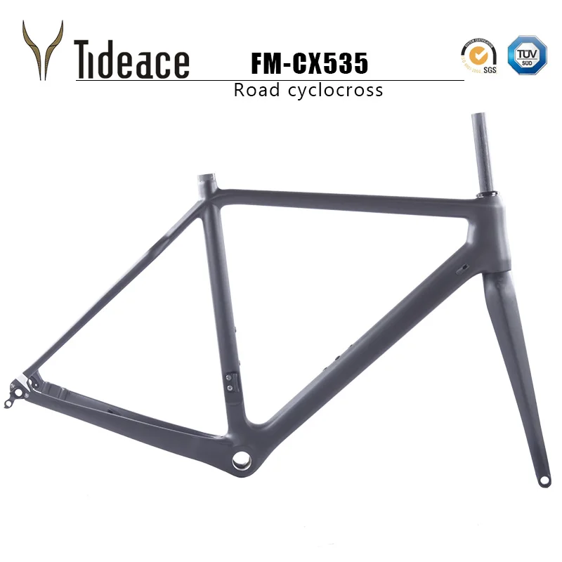 carbon gravel frameset 700*42C Aero Cyclocross Bicycle Carbon Frames flat mount disc brake thru axle 142mm
