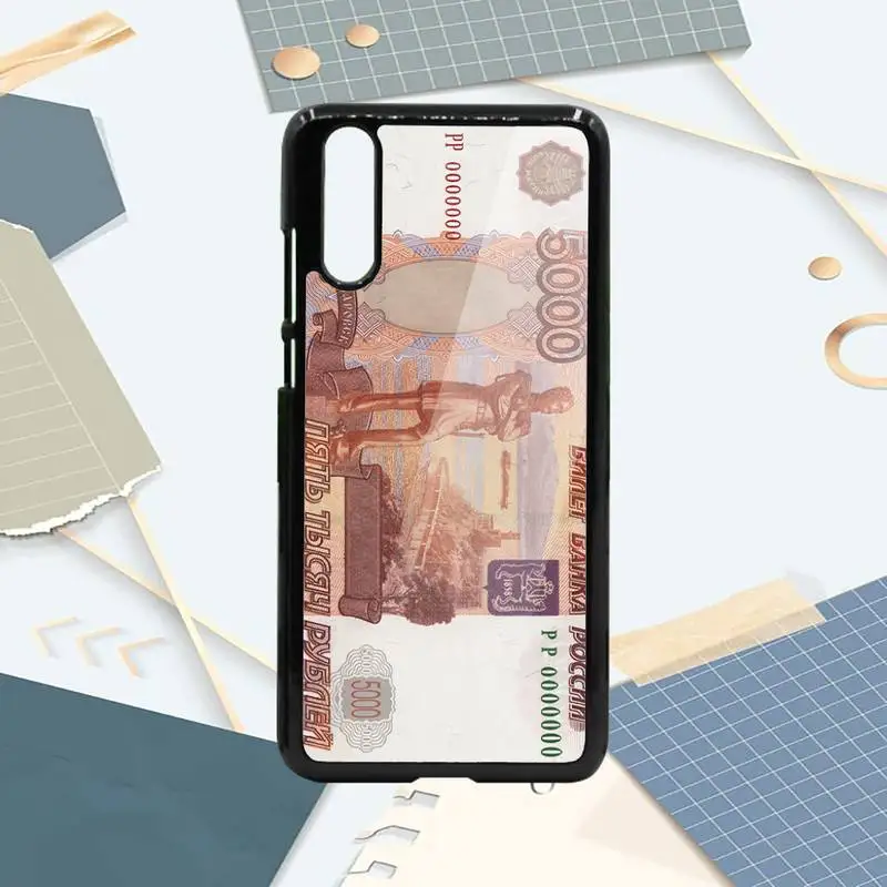

Russian Ruble Currency Money Phone Case PC For Samsung galaxy S note 8 9 20 10 e lite2019 plus pro ultra