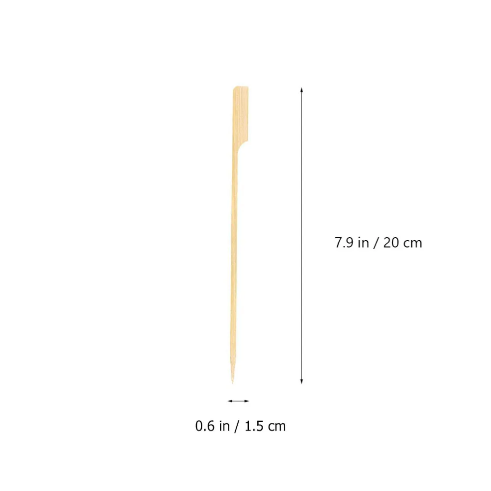 

200pcs Bamboo Fruit Sticks Food Meat Sticks Barbecue Sticks Banquet Supplies