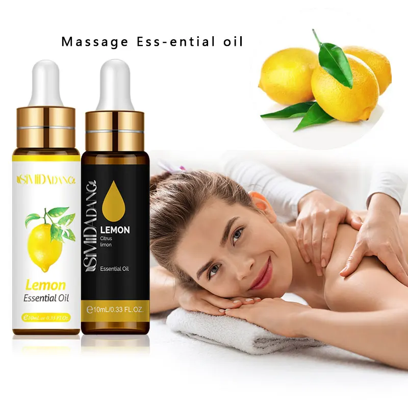 

10ML Lemon Single Essential Oil With Dropper Whitening Skin Anti-aging Massage Oil Firming and Soften Cuticles Oils Aromatic Oil