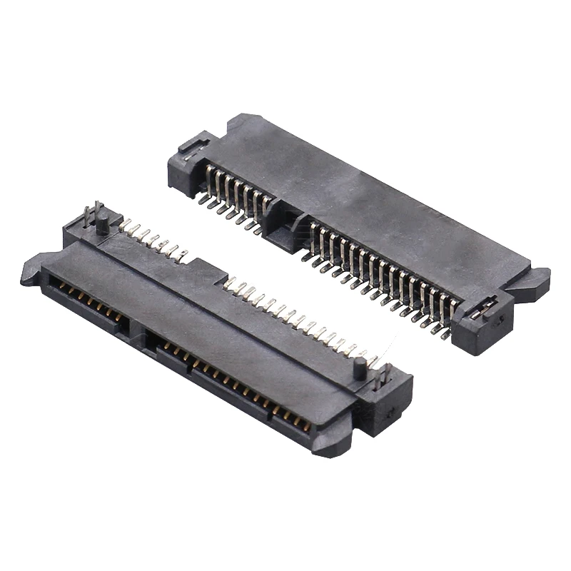 Günstig 500pcs/lot SATA Connector 22Pin SMT Height 4.2H SATA7 + 15pin Female For HDD Interface Socket