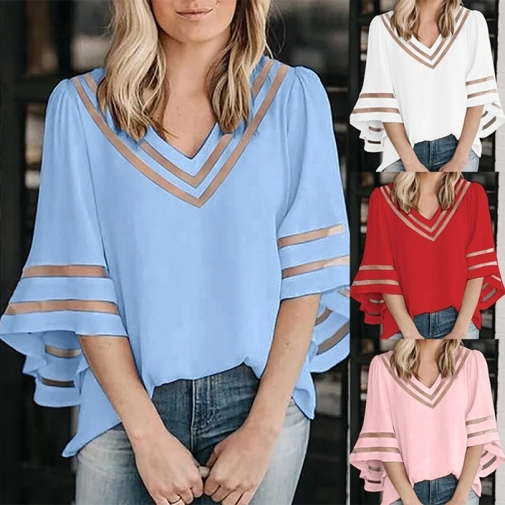 Для женщин шифоновое платье верхняя одежда модная свободная с коротким рукавом