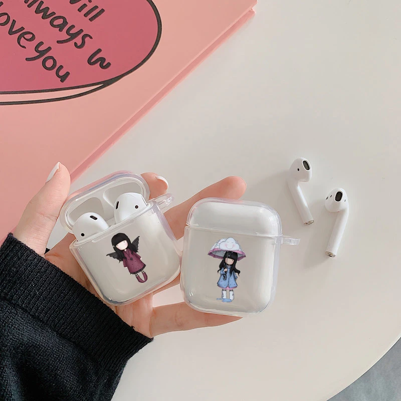 

Cartoon Lovely Santoro Gorjuss Soft silicone TPU Case For AirPods Pro 1 2 3 Clear Silicone Wireless Bluetooth Earphone Box Cover