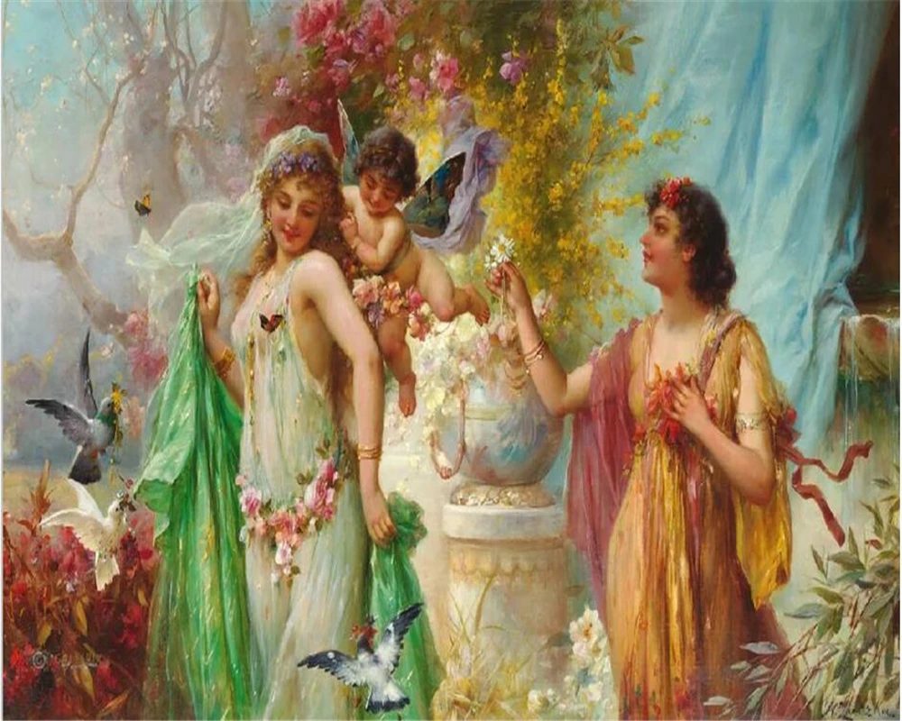 Пользовательские обои 3d террасный пейзаж картина маслом фон для отеля стены