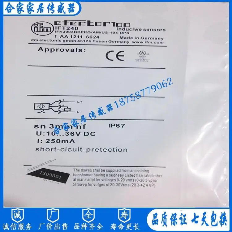 Новый фирменный оригинальный ifm датчик приближения IFT216 IFK3004BBPKG/M/V4A/US 104 DPS