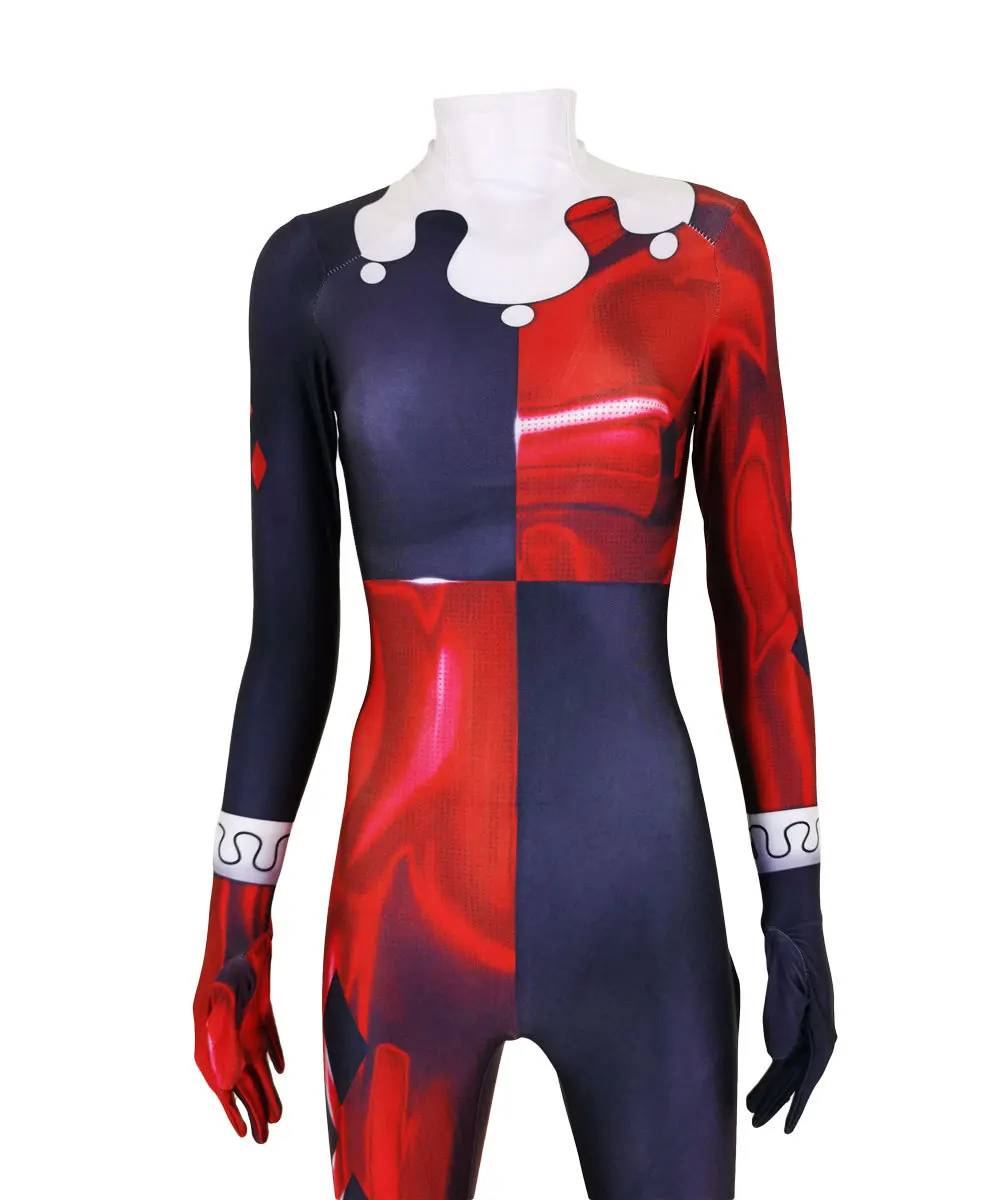 Костюм для косплея Harleen красный костюм Зентаи комбинезон взрослых и детей с