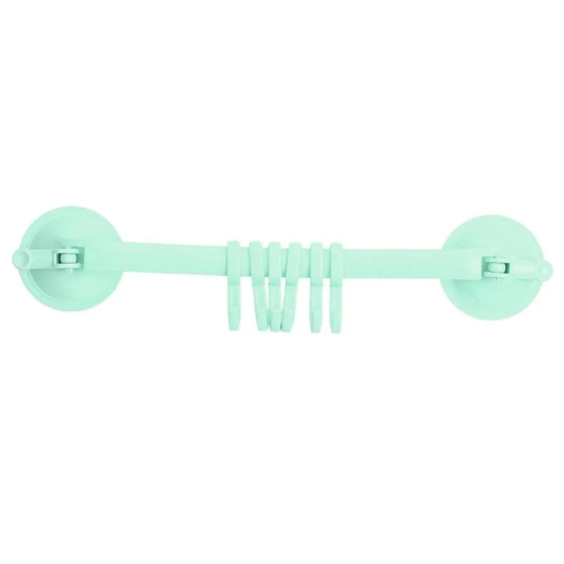 light green Крючки с двойной присоской, настенный стеллаж для полотенец, подвесной крючок, полки, держатель, тип замка, присоски, кухонные аксессуары для ванной комнаты - Цвет: light green