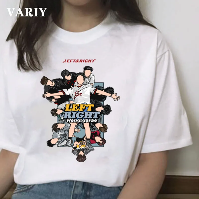 

Fun Korea Seventeen T Shirt Ode to You Summer T-shirt Left&Right Clothes Kpop Tshirt Women/men Short Sleeve O-neck Print shirts
