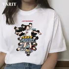 Веселая Корейская футболка с надписью Seventeen, летняя футболка от Ode to You, одежда слева и справа, Футболка Kpop, женскиемужские футболки с коротким рукавом и круглым вырезом и принтом