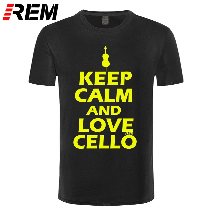 

Tee Shirt Design O-Neck Shirts Keep Calm And Play Cello Music Lover DT Funny T Shirt