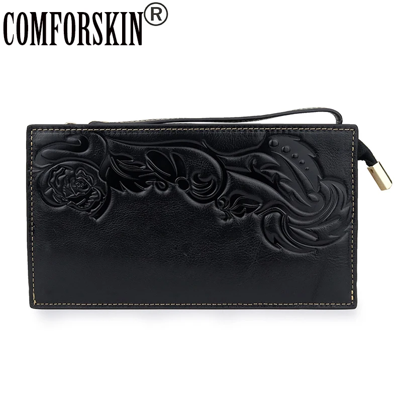 Комфортный вместительный женский кожаный бумажник Новое поступление Женский