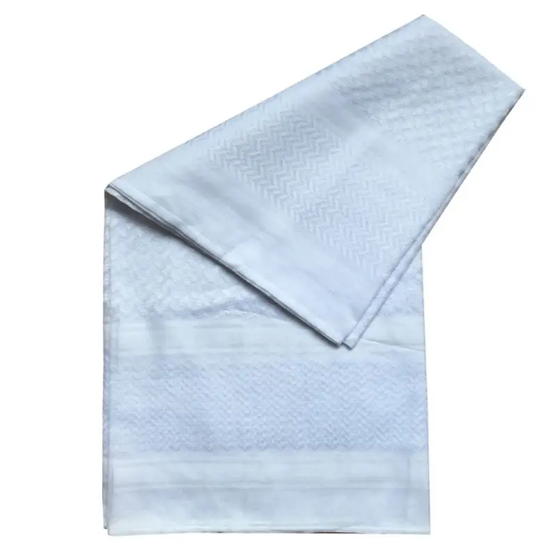 

140x140CM Mens Headscarf Turban Hat Muslim Arab Dubai Retro Geometric Wavy Patterns Jacquard Square Scarf Shawl Islamic