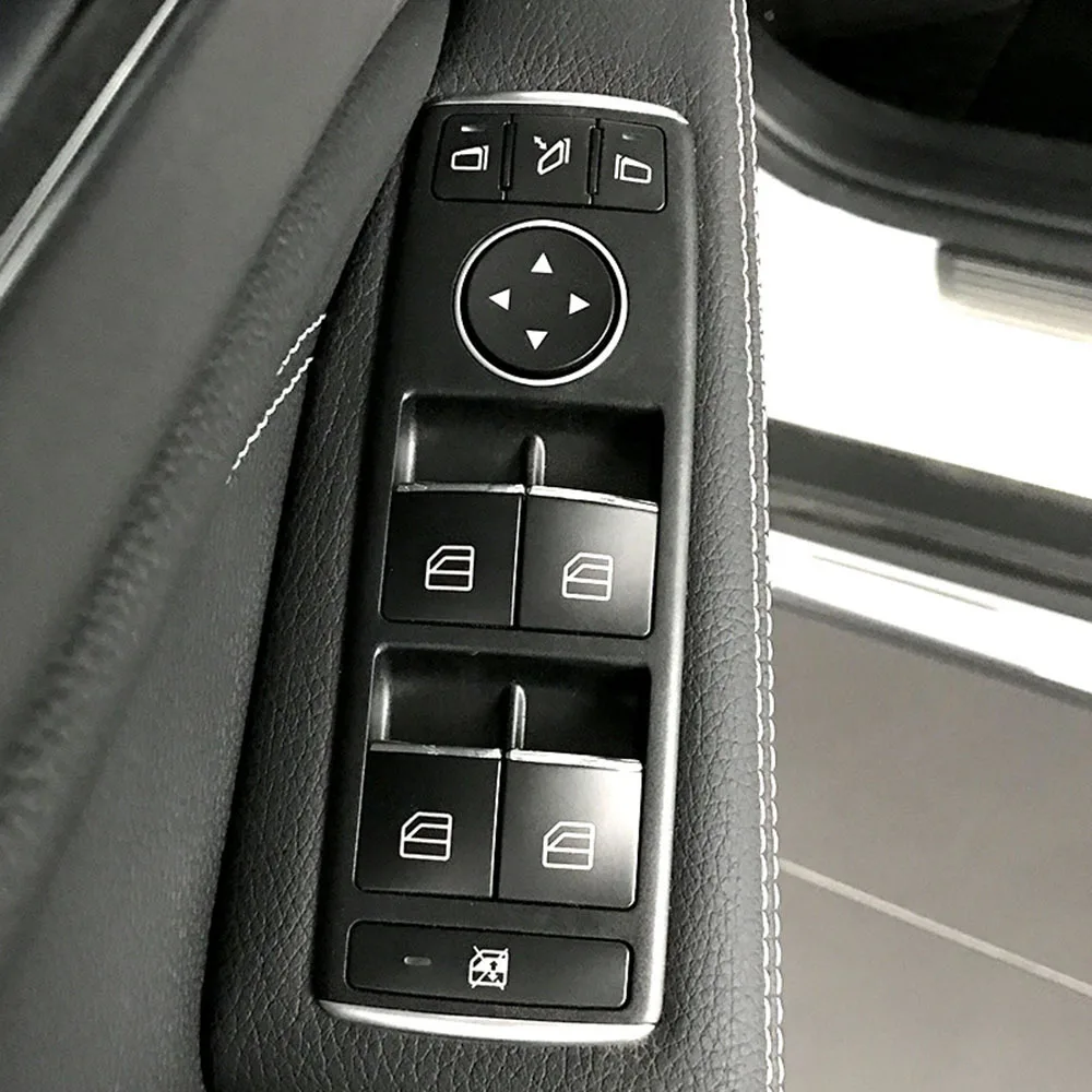 Наклейки на кнопки подъема хромированная накладка ABS для Mercedes Benz E W212 C W204 GLK X204 ML GL
