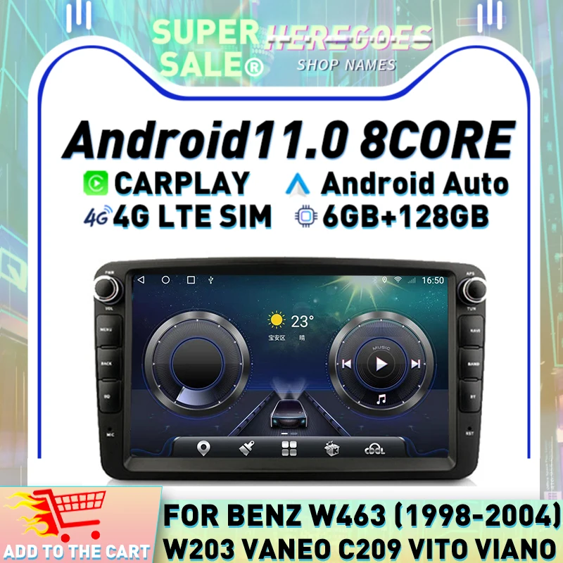 Автомагнитола Carplay DSP Android 9. 0 6G + 11 ГБ мультимедийный плеер 4G LTE Wifi GPS навигация для