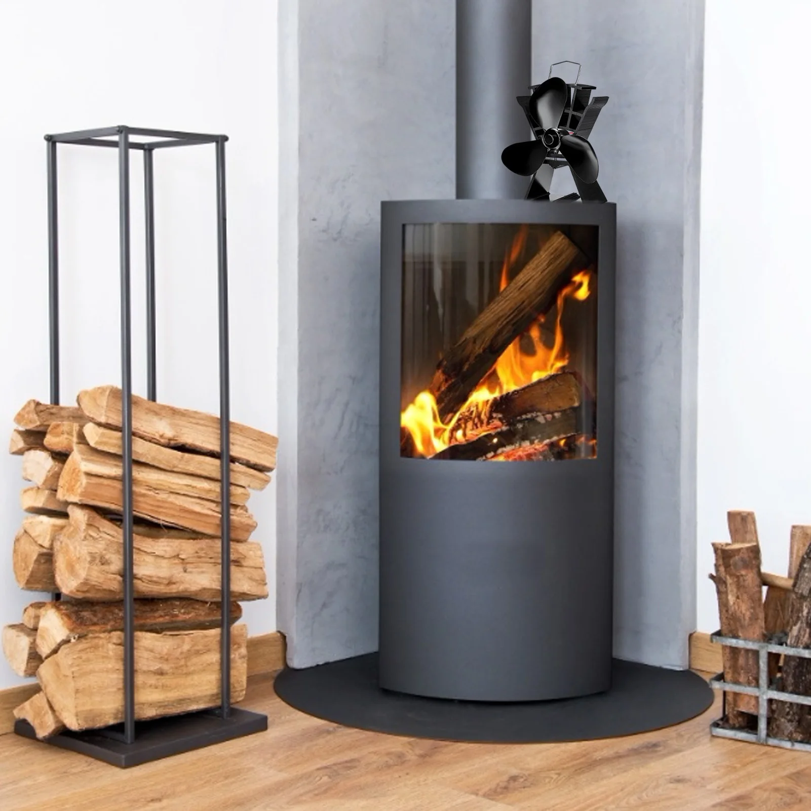 Зимняя фотография 3 лезвия рабочая деревянная горелка экологическая Тихая