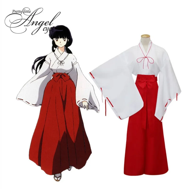 Аниме Inuyasha Higurashi Kagome Косплей Хэллоуин Вечеринка полный комплект костюмы|Костюмы