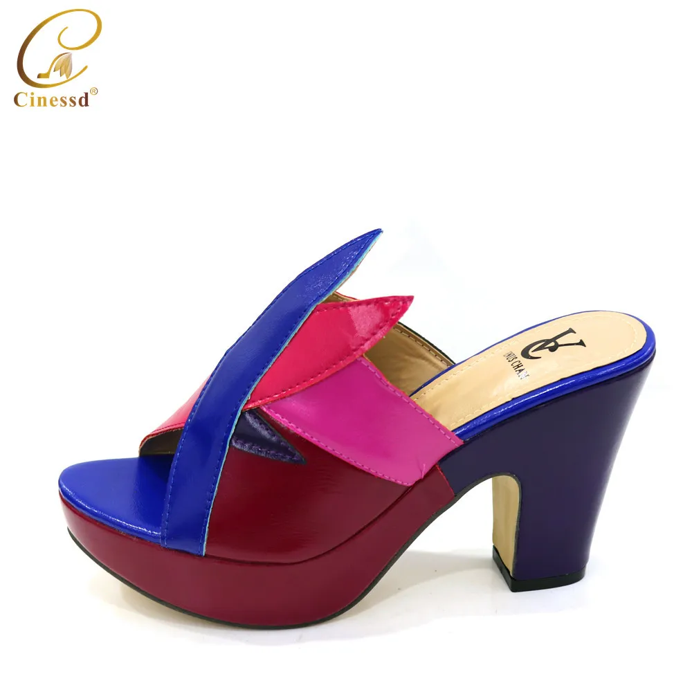 

New Arrival Fashion Women Mid-Heeled with Shallow Mouth Square Head Shoes Sweet Style for Royal Wedding Party Slingbacks Sandals