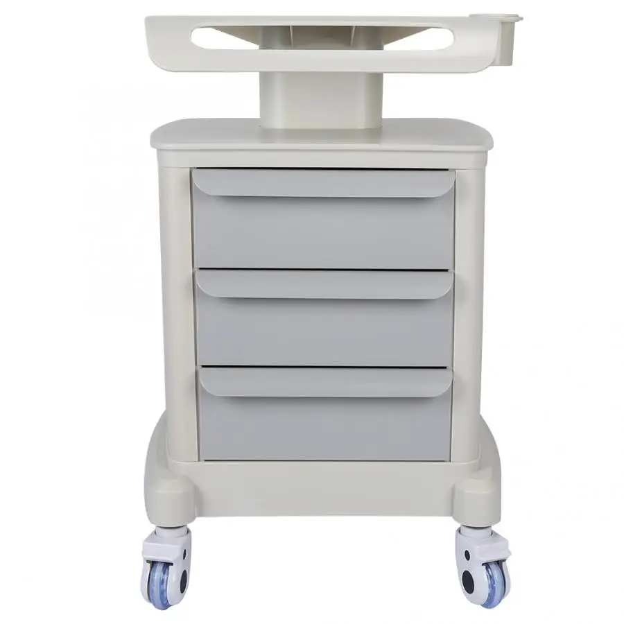 

CE Approval Trolley Cart Shelf with 3 Tiers Universal Rolling Wheels Storage Rack for Salon Spa Use