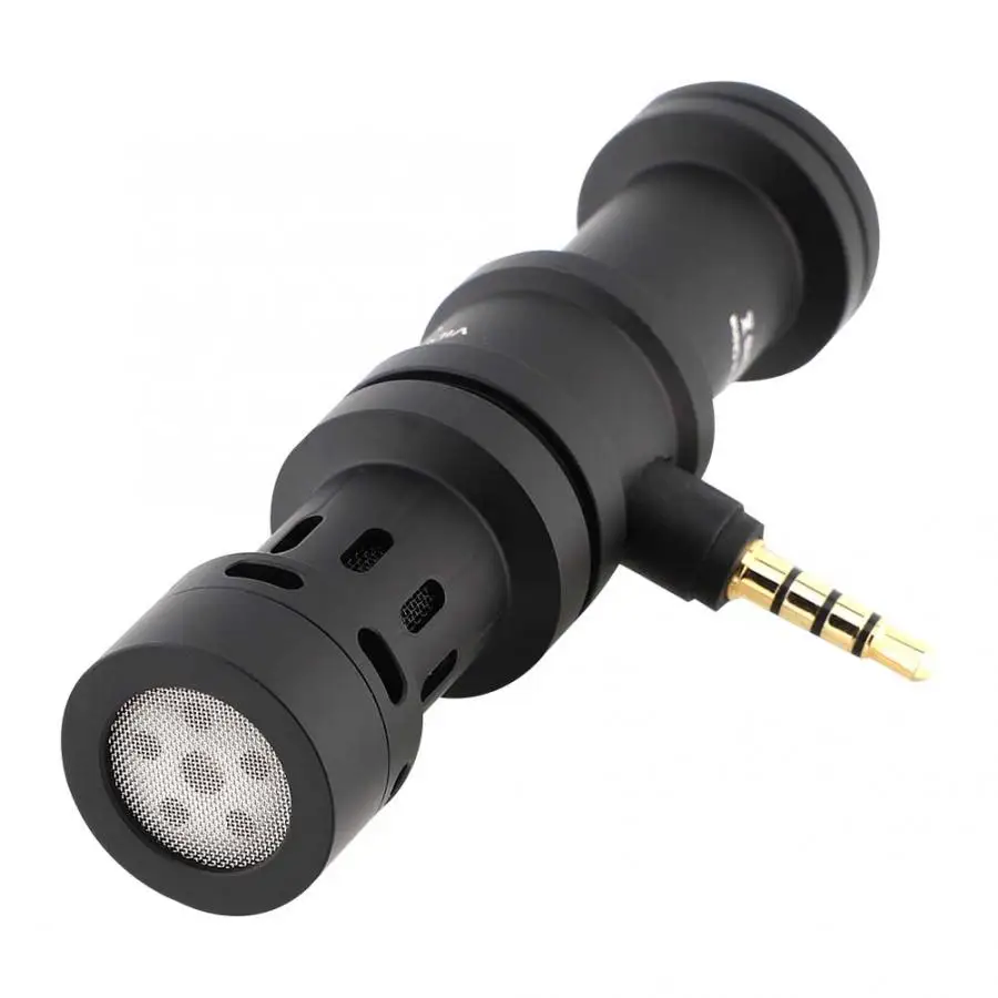 Микрофон для смартфона COMICA из алюминиевого сплава с защитой от ветра|Микрофоны| |