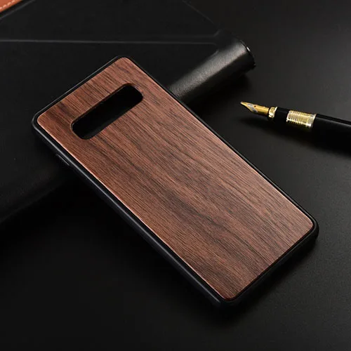 1 Чехол для samsung Galaxy S10 Plus тонкая деревянная задняя крышка ТПУ чехол на бампер для samsung S10 телефонные чехлы - Цвет: 1