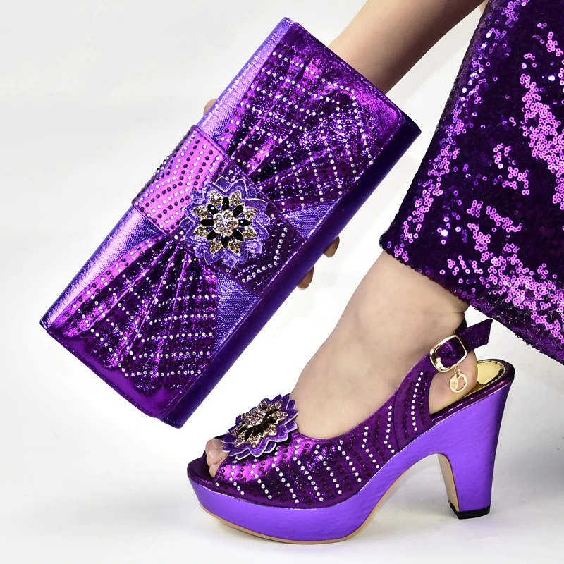 Новое поступление Итальянская обувь с подходящими сумками набор женских