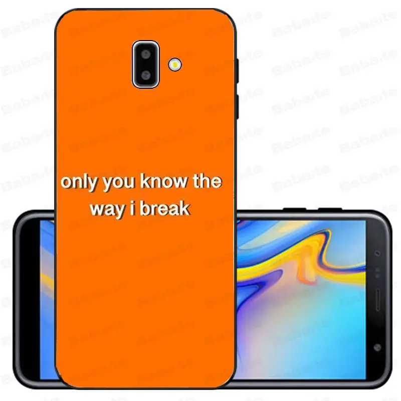 Song Lyrics Billie Eilish Эстетическая Оболочка Чехол для телефона samsung Galaxy j6 plus A6 A8 A9 A10 A30 A50 мобильные телефоны - Цвет: A10