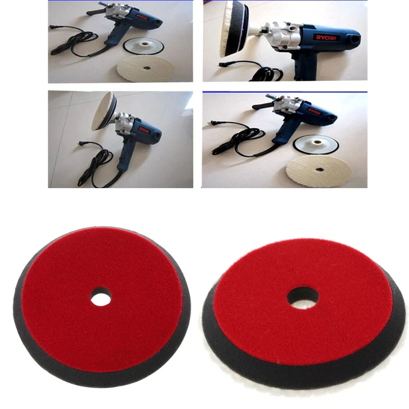 7 180mm or 6 150mmCar Auto Soft Wool Buffing Polishing Pad Professional Detailing Mixed Color