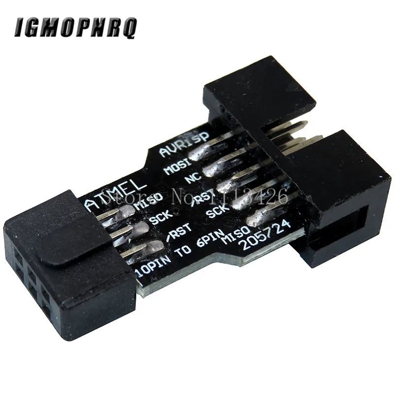 10Pin to 6Pin 1 комплект 10Pin до 6 Pin адаптер плата+ USBASP USBISP AVR программатор USB ATMEGA8 ATMEGA128 ATtiny/CAN/PWM 10Pin провод модуль DIY - Цвет: 10Pin to 6Pin