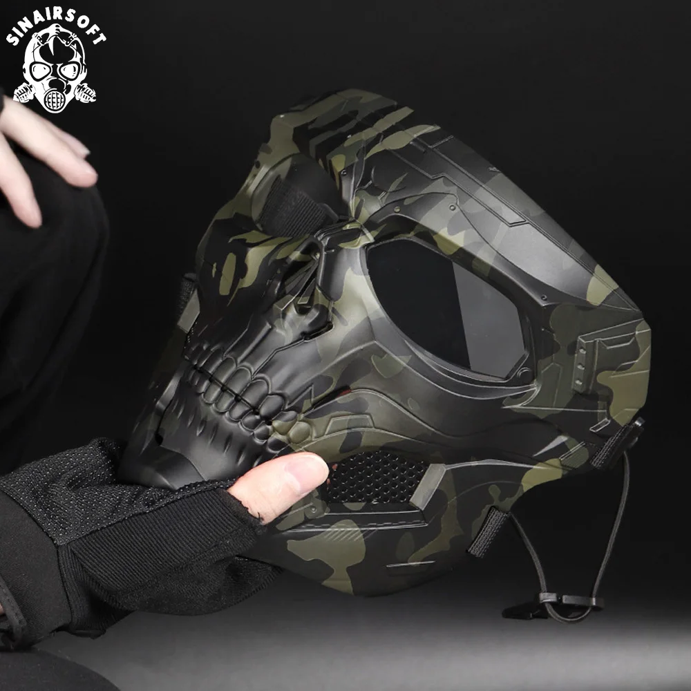 Хэллоуин скелет маска для страйкбола на все лицо череп косплея маскарада