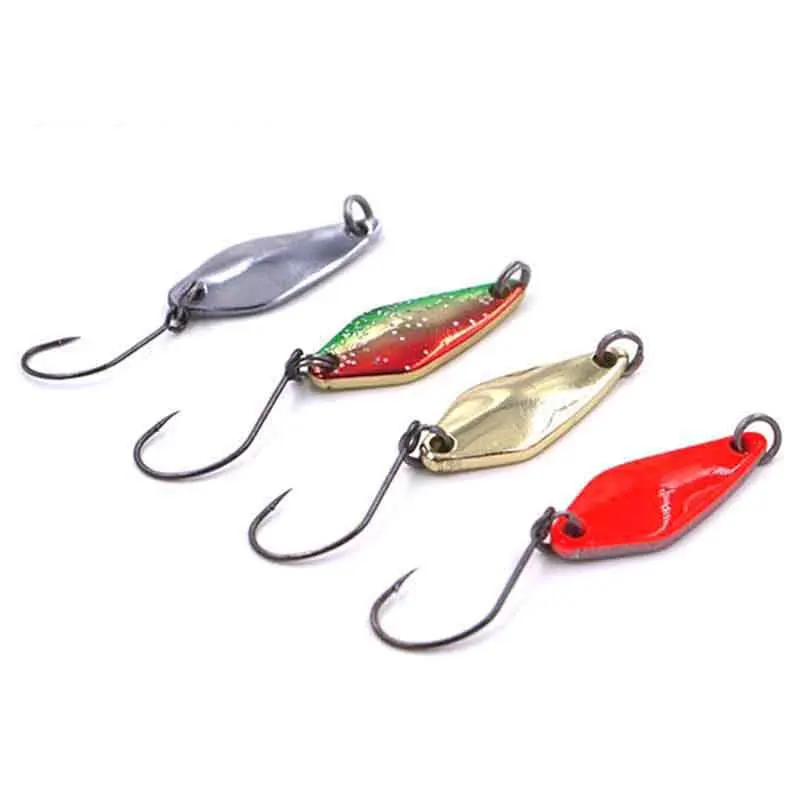 

4pcs/lot 3.5g Metal Spoons Lure Spinner bait Swimbait Vibrating Jigging Fishing Lures Hard Baits Bass Fishing Tackle pesca