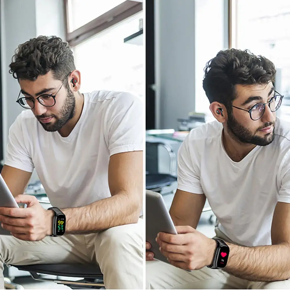 Уличные мужские и женские Смарт-часы, встроенный Bluetooth 5,0, наушники M1, Мониторинг Артериального Давления, смарт-браслет, новинка