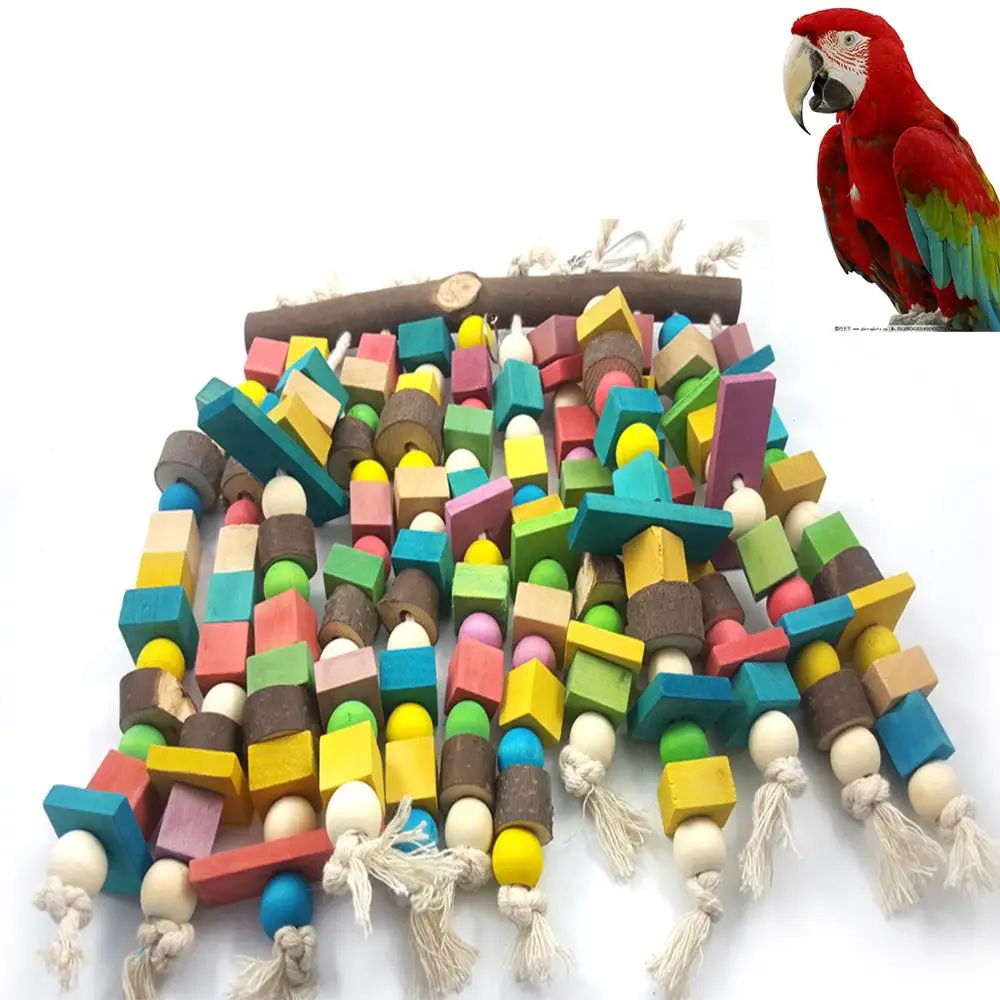 Большая игрушка для жевания птиц игрушки попугаев больших укусов африканских