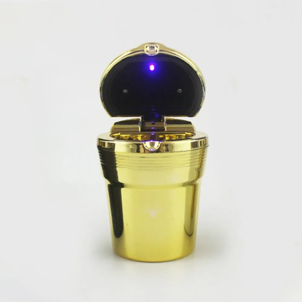 Портативный автомобильный держатель пепельницы для путешествий с синим