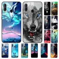 case for samsung galaxy a60 m30 m40 black silicone bumper with tempered glass back phone cover series 3