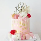 Золотисто-розовый акриловый фон для свадебвечерние вечеринки с надписью Oh Baby