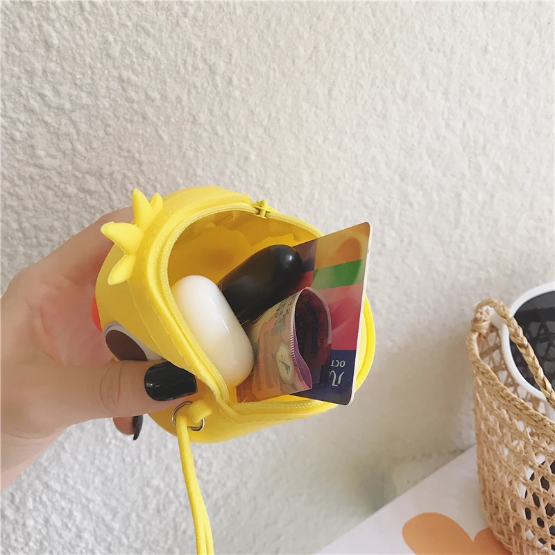 Модная силиконовая Миниатюрная сумка Кроссбоди с мультипликационным рисунком