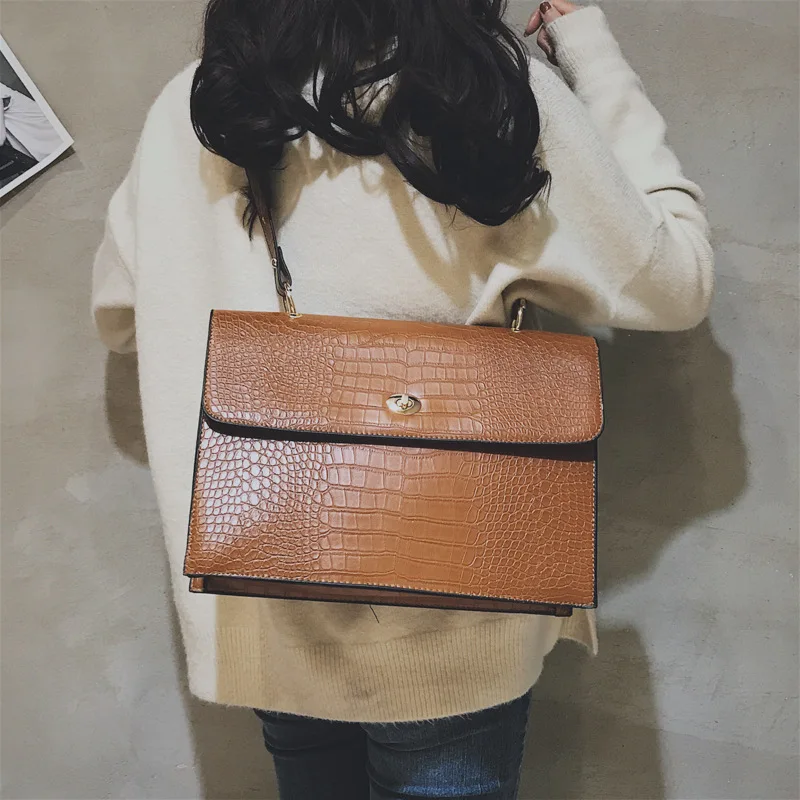 

Women's Bag 2020 New Women's Bag PU Leather Solid Color Shoulder Bag Retro Square Bag Large Capacity Messenger Bag Tote Bag