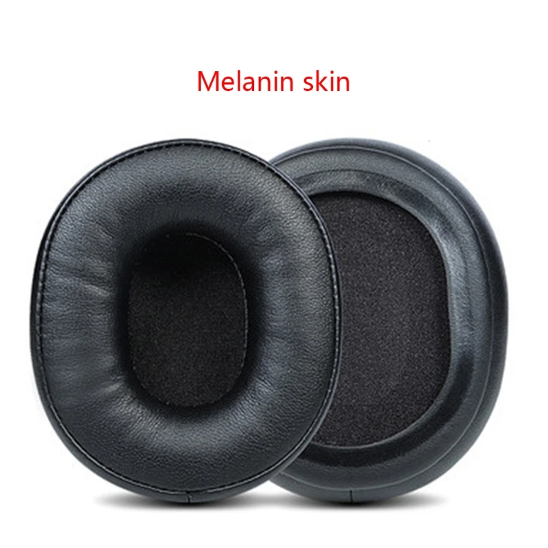 

1 Pair Ear Pads Pillow Cover Black 1Pair Memory Foam Replacement Compatible with ATH-M60X Soft Pillow Comfortable to Wear