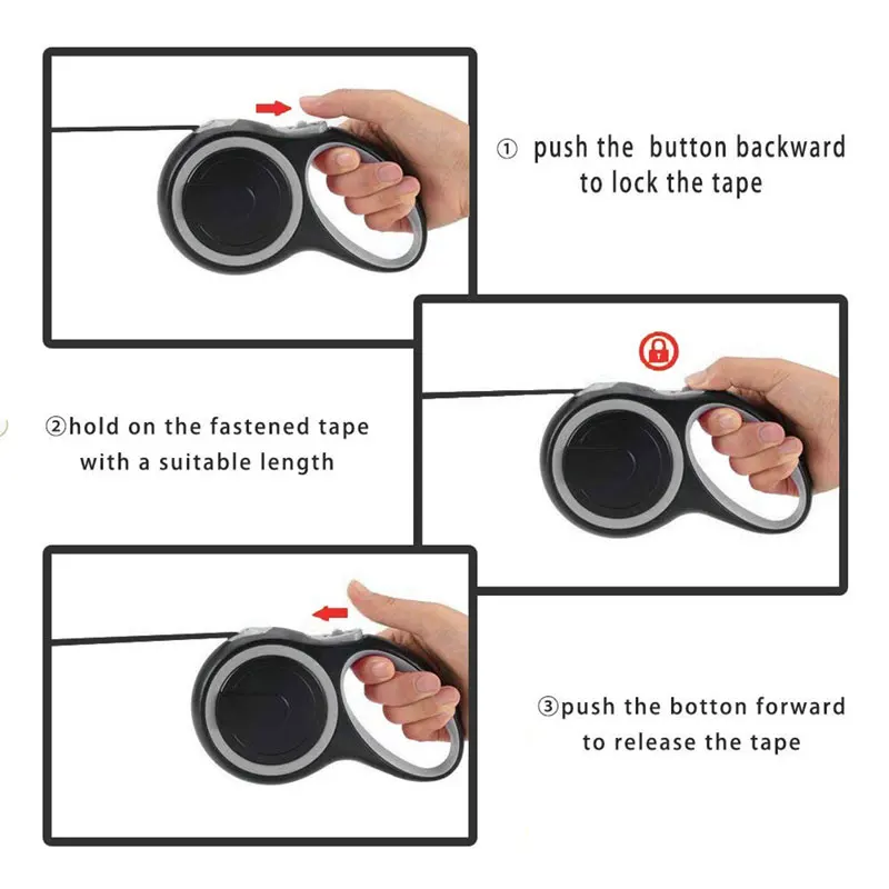 Прочный нескользящий Выдвижной Поводок для собак 3 м/8 м автоматический гибкий