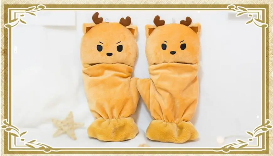 

Anime Beastars Legoshi Winter Gloves Stuffed Toy Soft Plush #5992 Children Gift