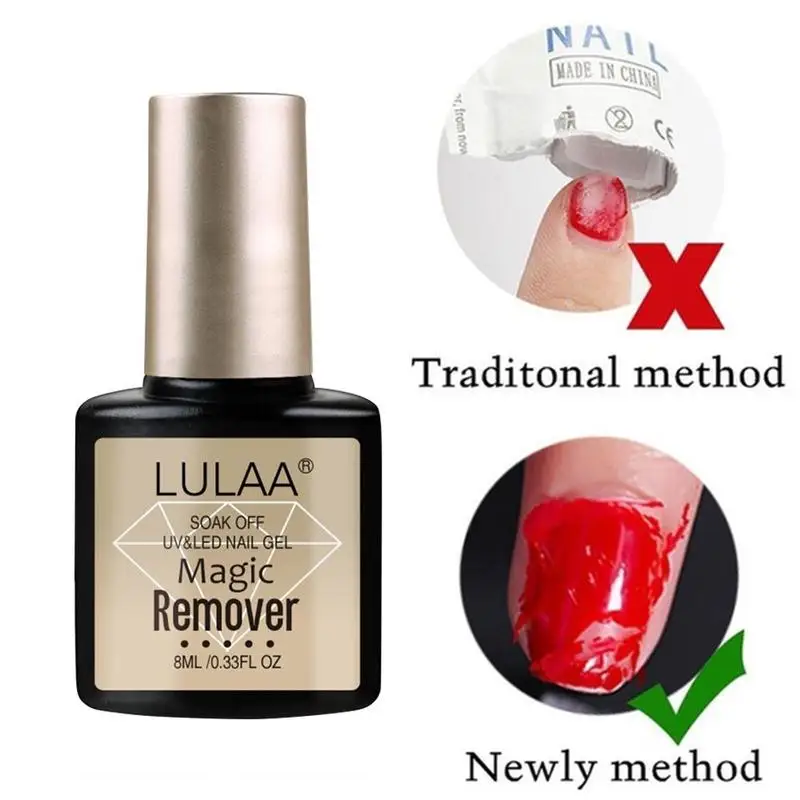 Gel Nail Polish Remover Burst Magic Gel Polish Soak Off Acrylic Nail Cleaner Cleanser Degreaser Gel W7N1