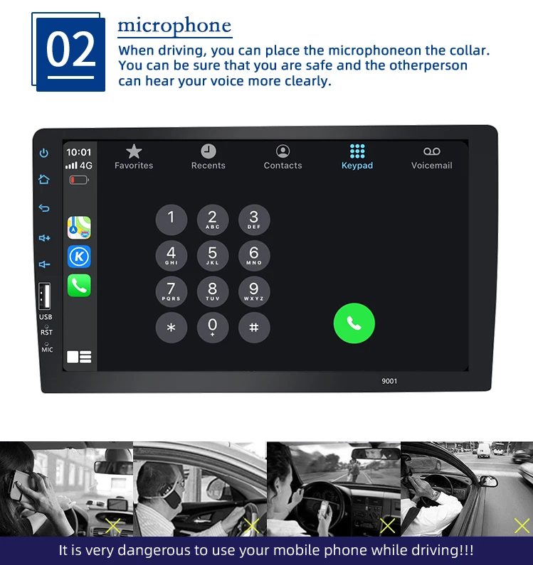 Автомобильный радиоприемник мультимедийный видеоплеер 1din с сенсорным экраном 9