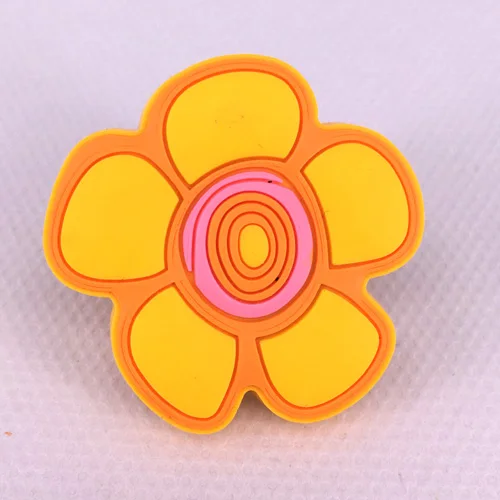 Yellow flower 1 шт. Мультяшные ручки для шкафов комоды мягкие ручки для ящиков для детской комнаты детская мебель Декор дверная ручка - Цвет: Yellow flower