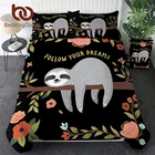 Постельное белье Outlet Folivora Комплект постельного белья Королева цветочный мультфильм дети пододеяльник Дерево лист постельное белье животное Ленивец покрывала Прямая поставка