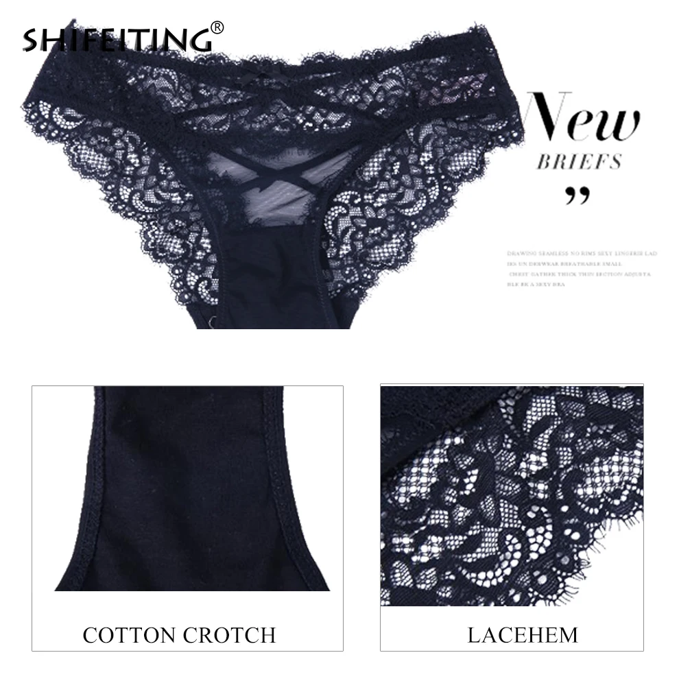 

Fashion Women Sexy Lace Panties Transparent Low-waist Underpant Hollow Out Thong Female Seamless G-string Underwear Lingerie