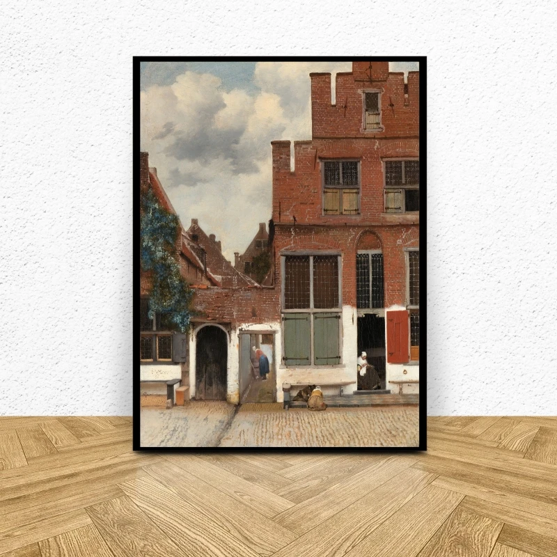 Знаменитые Картины маслом на холсте Маленькие уличные здания от Vermeer Настенная