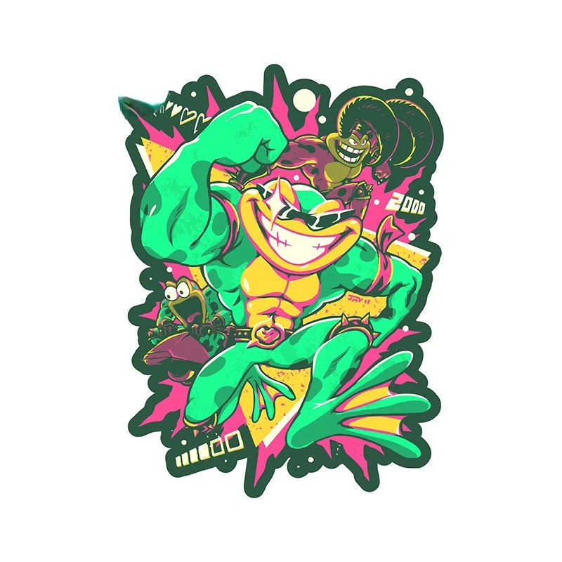 

Battletoads Cartoon Car Sticker Scratch-Proof Waterproof Decal Personality Laptop Trolley Case Motorcycle Helmet Wall Styling